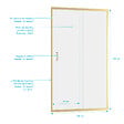 AURLANE - Porte de douche Coulissante 120x200cm - Profilés Or Doré Brossé - Verre Trempé 6mm - GOLDY CRUSH - vignette