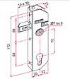 TIRARD - Serrure à  encastrer GJ axe 20mm carré 7mm - TIRARD - GJ701301 - vignette
