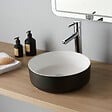 GODART - Vasque à poser noire et blanche - ø36.5cm - Alina - vignette