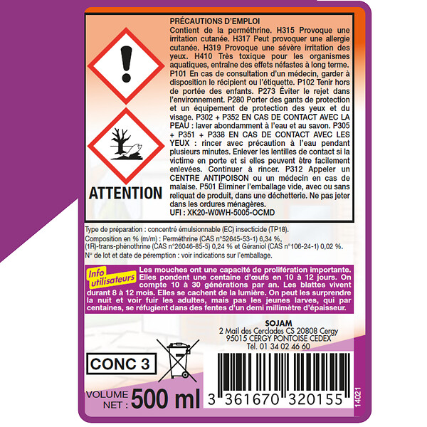 ACTO - Liquide concentré rampart à insectes 500gr - large