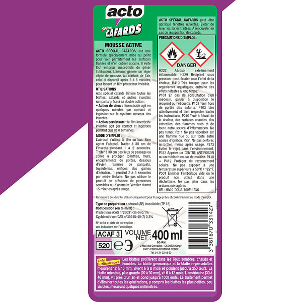 ACTO - Aerosol special cafards - large