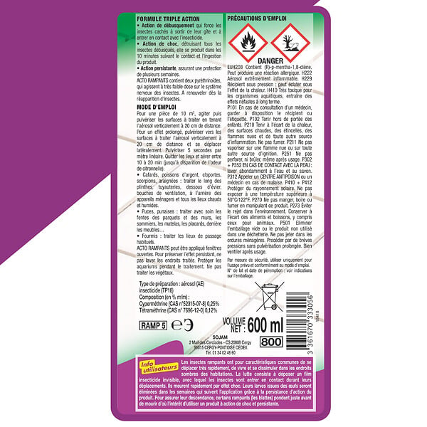 ACTO - Aérosol spécial rampants 600ml - large