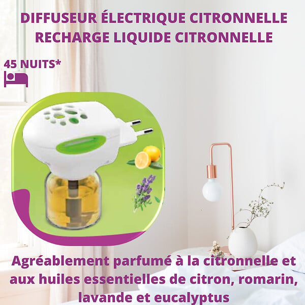 ACTO - Diffuseur électrique citronnel - large