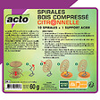 ACTO - Spirales anti-moustiques bois compressé citronnelle lot 10 - vignette