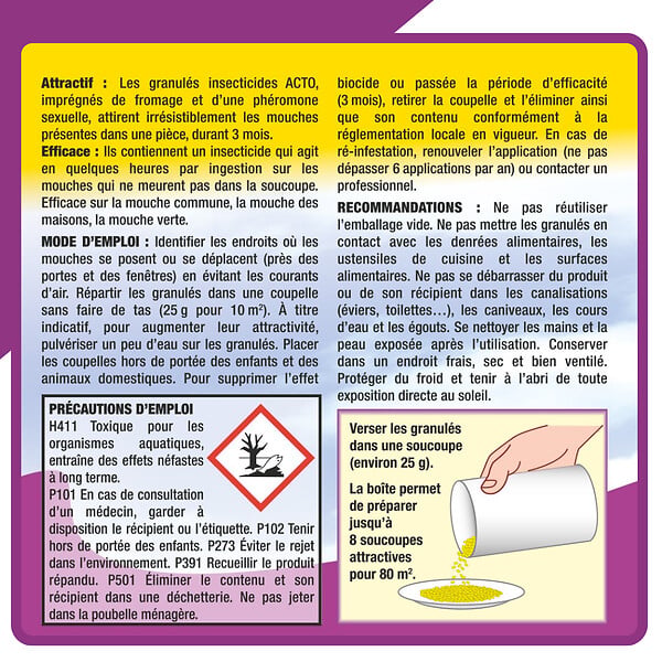 ACTO - Granulés anti-mouches boîte 200gr - large