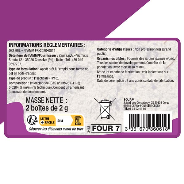 ACTO - Boîtes appât fourmis - Plastique - 2x10 g - large