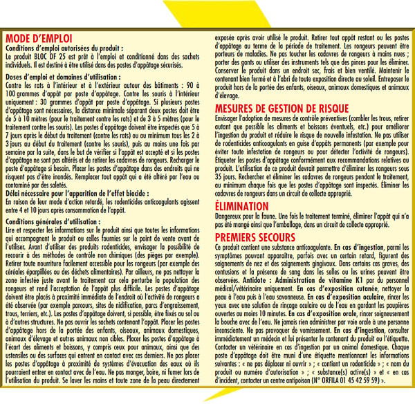 ACTO - Blocs appâts rats - souris - large