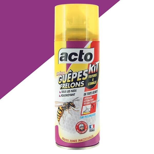 ACTO - Kit anti-guêpes et frelons toitures et combles - 300ml - large