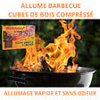 DIABLOTIN - Allume-feu cubes de bois compressé - Argenté - 24 allumeurs - vignette