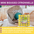 ACTO - Lot de 25 bougies parfum citronnelle - Jaune - 4h - vignette