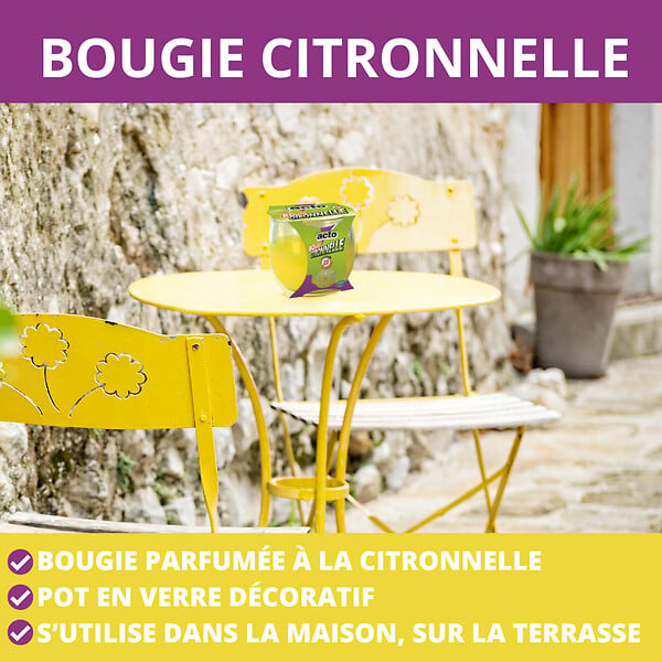 ACTO - Bougie parfum citronnelle 25 heures - large