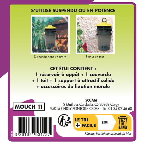 ACTO - Attractif pour piège à mouches - Poudre - 75g - large