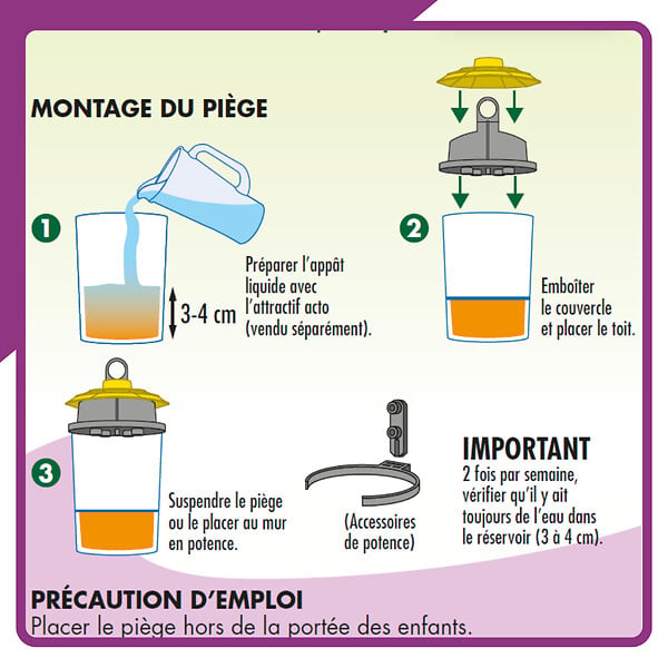 ACTO - Attractif pour piège à mouches - Poudre - 75g - large