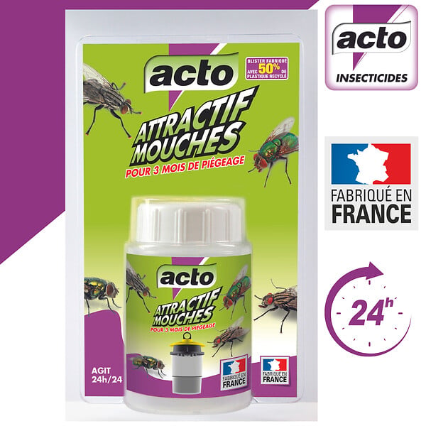 ACTO - Attractif pour piège à mouches - Poudre - 75g - large