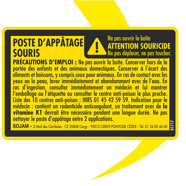 ACTO - Poste d'appâtage souris - Plastique - Verrouillable à clé - large