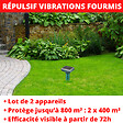 ACTO - Répulsif vibrations solaire fourmis - Lot de 2 - Autonome - vignette