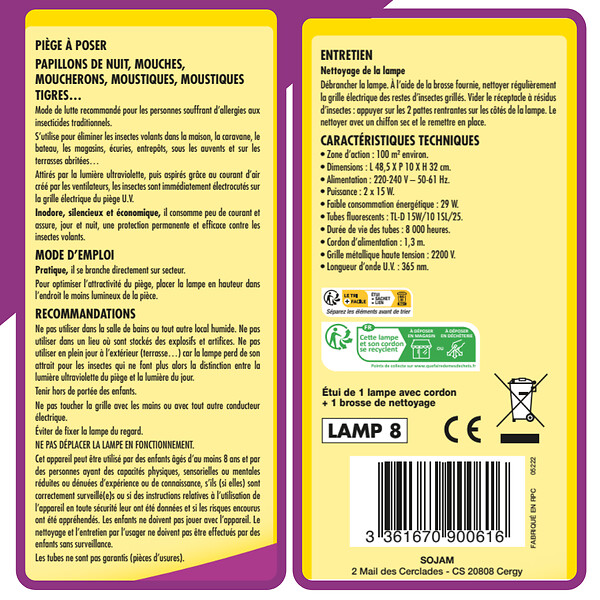 ACTO - Aspirateur à insectes UV - 29 W - Gris - large
