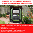 RETRO - Répulsif à ultrasons pour animaux - 200m² - 6 fréquences - vignette