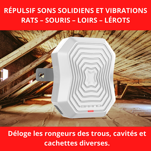 ACTO - Répulsif vibrations et sons - ACTO - 150m² - câble 10 m - large