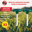 RETRO - Répulsif taupes solaire - Alu plastique - 750m² - vignette