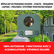 RETRO - Répulsif à ultrasons solaire - Vert - 75m² - vignette
