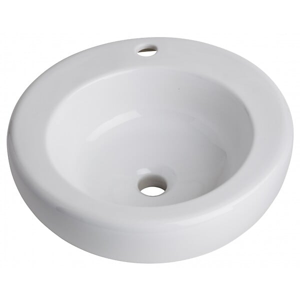 PLANETE BAIN - Vasque à poser en bol et céramique blanche - large