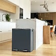 KITCHEN MOVE - Poubelle pédale tri sélectif MAJOR gris 60L - vignette