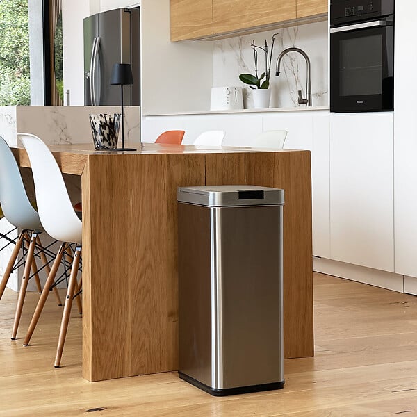 KITCHEN MOVE - Poubelle automatique inox SILVERLAKE argent 60L - large