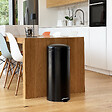 KITCHEN MOVE - Poubelle à pédale inox URBAN noir 30L - vignette