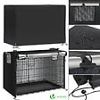 VOUNOT - Cage pour chien pliable avec 2 portes verrouillable plateau amovible et housse de protection 107x70x78cm - vignette