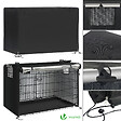 VOUNOT - Cage pour chien pliable avec 2 portes verrouillable plateau amovible et housse de protection 122x75x81cm - vignette