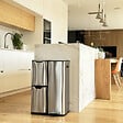 KITCHEN MOVE - Poubelle pédale tri sélectif HAJA argent 60L - vignette