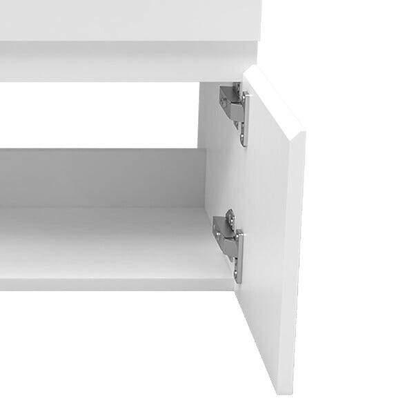 AICA SANITAIRE - Ensemble de meuble de salle de bain blanc clair 59cm+Vasque+Miroir+Colonne meuble salle de bain-Armoire de rangement-Meubles-lavabos - large