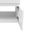 AICA SANITAIRE - Ensemble de meuble de salle de bain blanc clair 59cm+Vasque+Miroir+Colonne meuble salle de bain-Armoire de rangement-Meubles-lavabos - vignette