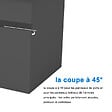 AICA SANITAIRE - Aica Sanitaire 59(L)x38,5(W)x40(H)cm Meuble salle de bain anthracite 2 portes avec une vasque à poser pour un gain d'espace optimal avec un maximum d'espace intérieure - vignette