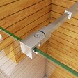 AICA SANITAIRE - AICA paroi de douche à l'italienne 100x190cm en 6mm verre avec bandes horizontales sérigraphiées, livré avec barre de fixation extensible 73-120cm - vignette