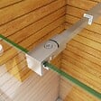 AICA SANITAIRE - AICA paroi de douche à l'italienne 60x190cm en 6mm verre avec bandes horizontales sérigraphiées, livré avec barre de fixation extensible 73-120cm - vignette