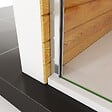 AICA SANITAIRE - AICA paroi de douche à l'italienne 60x190cm en 6mm verre avec bandes horizontales sérigraphiées, livré avec barre de fixation extensible 73-120cm - vignette