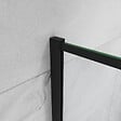 AICA SANITAIRE - AICA paroi de douche noire 80x200cm paroi de douche à l'italienne en 8mm verre anticalcaire avec barre de fixation extensible 73-120cm en carré - vignette