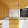 AICA SANITAIRE - AICA paroi de douche à l'italienne 100x190cm en 6mm verre avec bandes horizontales sérigraphiées, livré avec barre de fixation 90cm - vignette