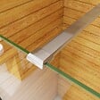 AICA SANITAIRE - AICA paroi de douche à l'italienne 90x190cm en 6mm verre avec bandes horizontales sérigraphiées, livré avec barre de fixation 90cm - vignette