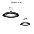 SILAMP - Suspension Industrielle HighBay UFO 200W IP65 90° - Blanc Froid 6000K - 8000K - SILAMP - vignette
