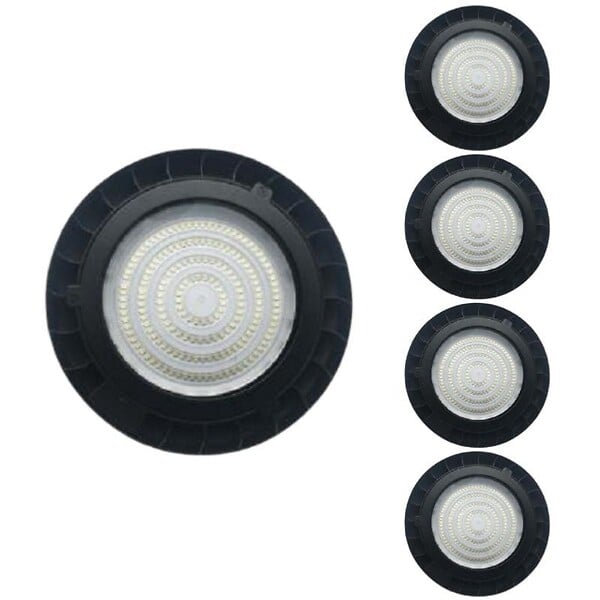 SILAMP - Suspension Industrielle LED HighBay UFO 200W IP65 90° (Pack de 5) - Blanc Froid 6000K - 8000K - SILAMP - large
