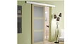 GD MENUISERIES - Porte Coulissante bois Ayous Vitrée H204 x L83 cm, Rail Alu, Coquilles - vignette