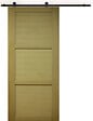 GD MENUISERIES - Porte Coulissante bois Ayous 3 Panneaux H204 x L93 cm, Rail roulettes - vignette