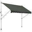 OUTSUNNY - Store banne manuel rétractable 3L x 1,5l m inclinaison et hauteur réglable installation rapide métal alu polyester anti-UV gris - vignette