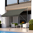 OUTSUNNY - Store banne manuel rétractable 3L x 1,5l m inclinaison et hauteur réglable installation rapide métal alu polyester anti-UV gris - vignette
