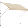 OUTSUNNY - Store banne manuel rétractable 3L x 1,5l m inclinaison et hauteur réglable installation rapide métal alu polyester anti-UV beige - vignette