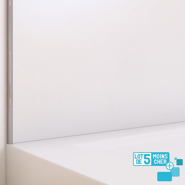 AURLANE - LOT de 5 Panneaux Muraux pour salle de bains en Aluminium Blanc - 120x210cm - WALL'IT - large