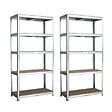 SECURY-T - Lot de 2 étagères de rayonnage modulables en métal, 5 étages, 175kg/par étagère - vignette